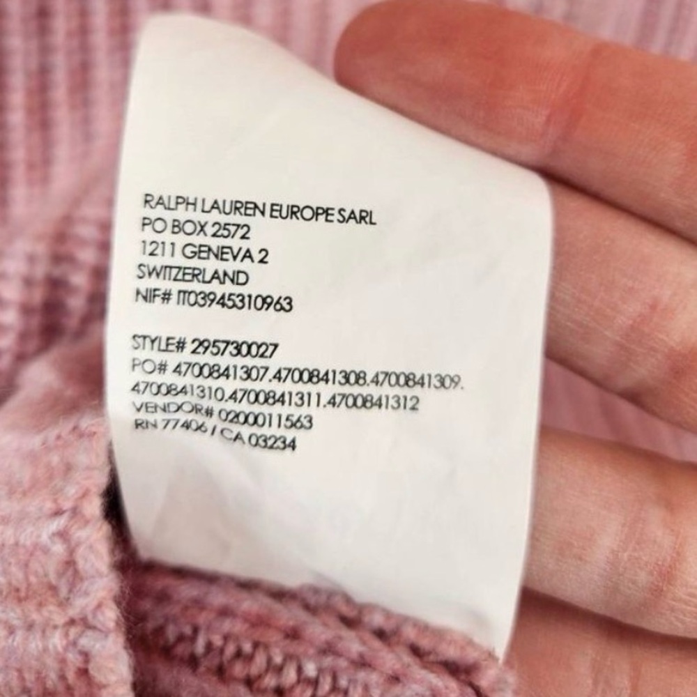Club Monaco Cerena Cashmere Sweater Mock Neck Varsity Pink Burgundy White XS - Picture 5 of 5
